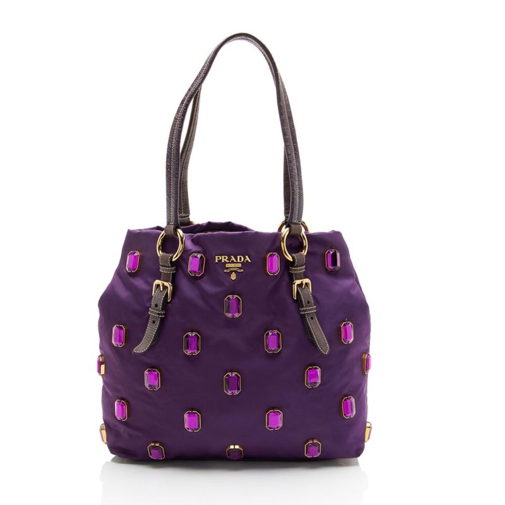Prada Tessuto Jeweled Pietre Tote - FINAL SALE